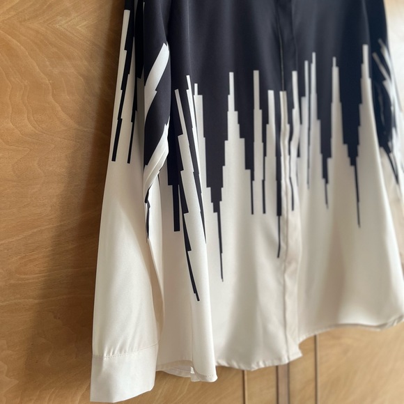 FHQ Collection L black and white blouse - Picture 4 of 11